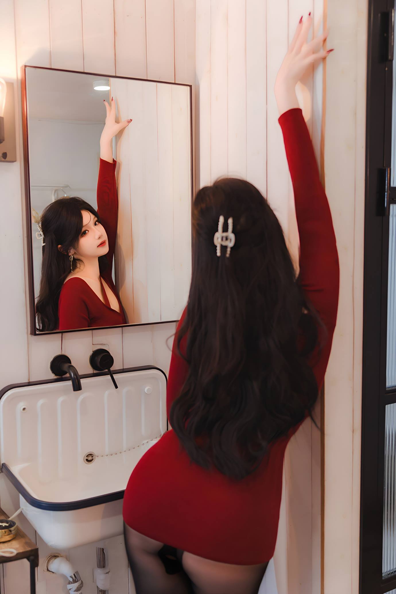 图片[27]-雪晴Astra – 红裙黑丝小娇妻[31P] – 速更版-美库