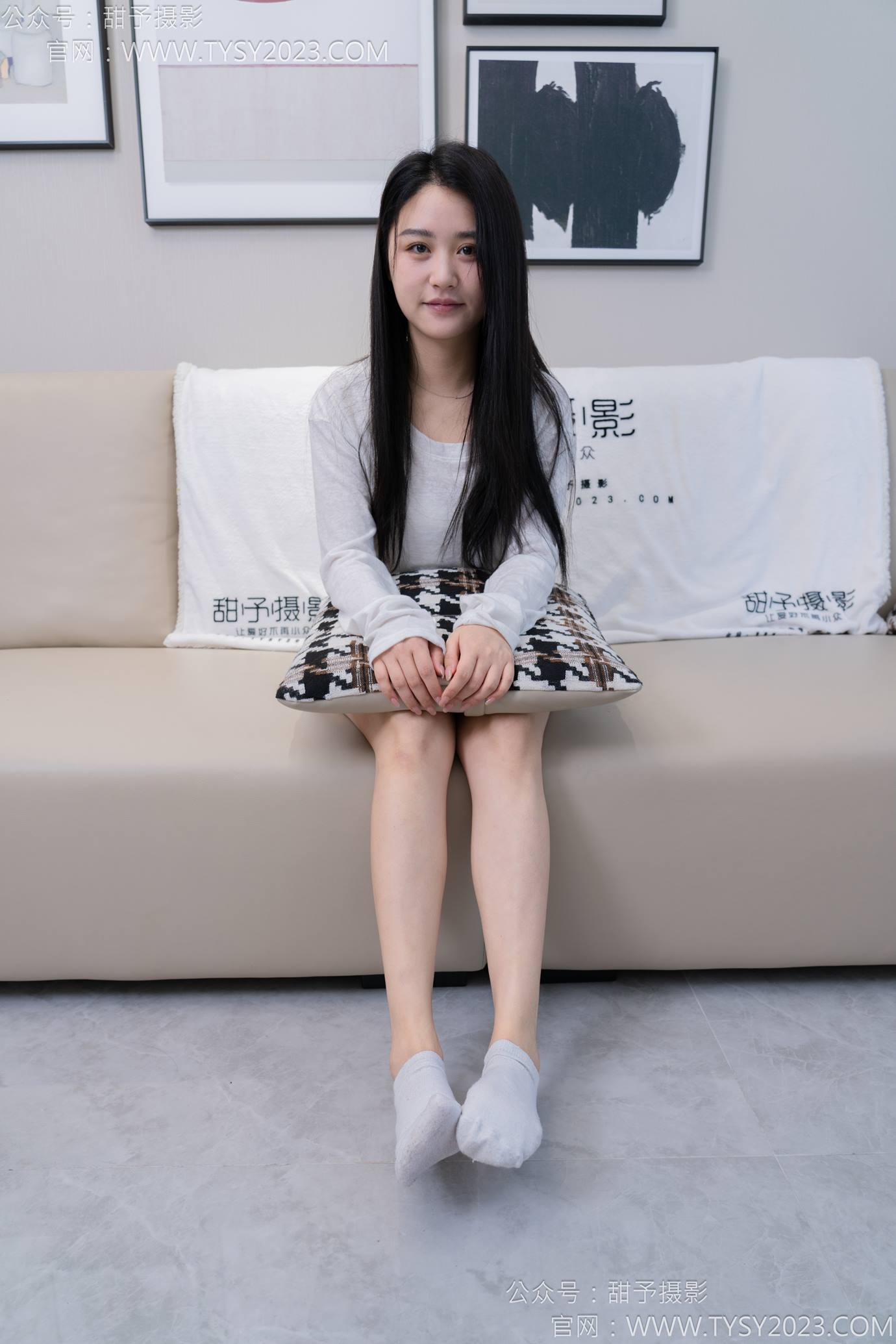 图片[55]-甜予摄影 NO.130 澜澜-皮鞋、白棉袜、裸足、掉袜子剧情[130P] – 速更版-美库