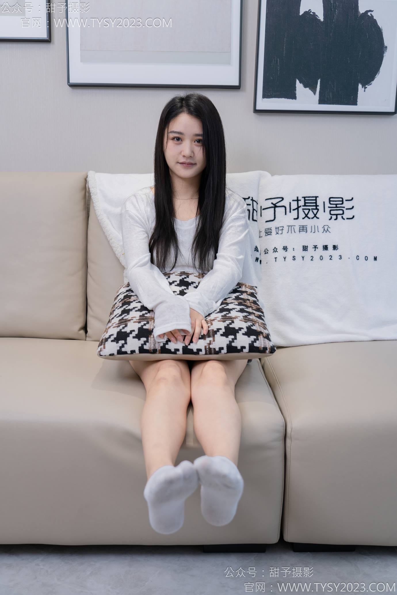 图片[95]-甜予摄影 NO.130 澜澜-皮鞋、白棉袜、裸足、掉袜子剧情[130P] – 速更版-美库