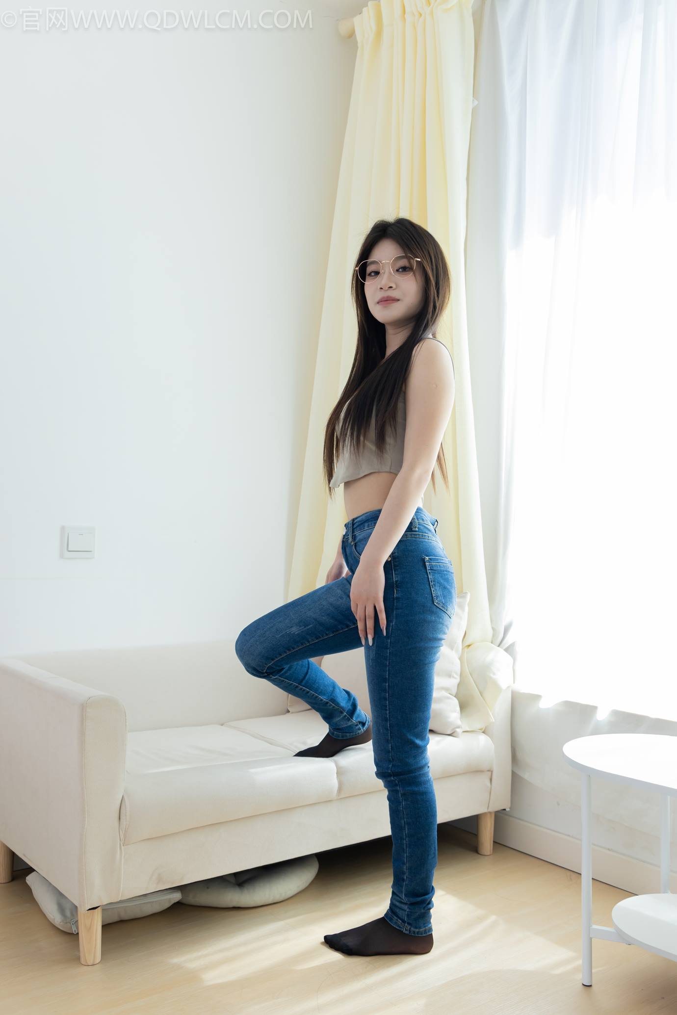 图片[65]-物恋传媒 NO.2303 闪闪-帆布鞋、短黑丝（脚尖加固款）、自然穿着白棉袜、裸足[128P] – 速更版-美库