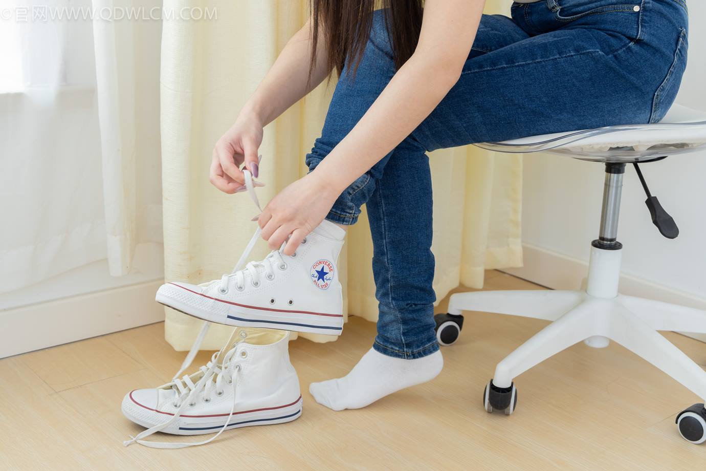 图片[122]-物恋传媒 NO.2303 闪闪-帆布鞋、短黑丝（脚尖加固款）、自然穿着白棉袜、裸足[128P] – 速更版-美库