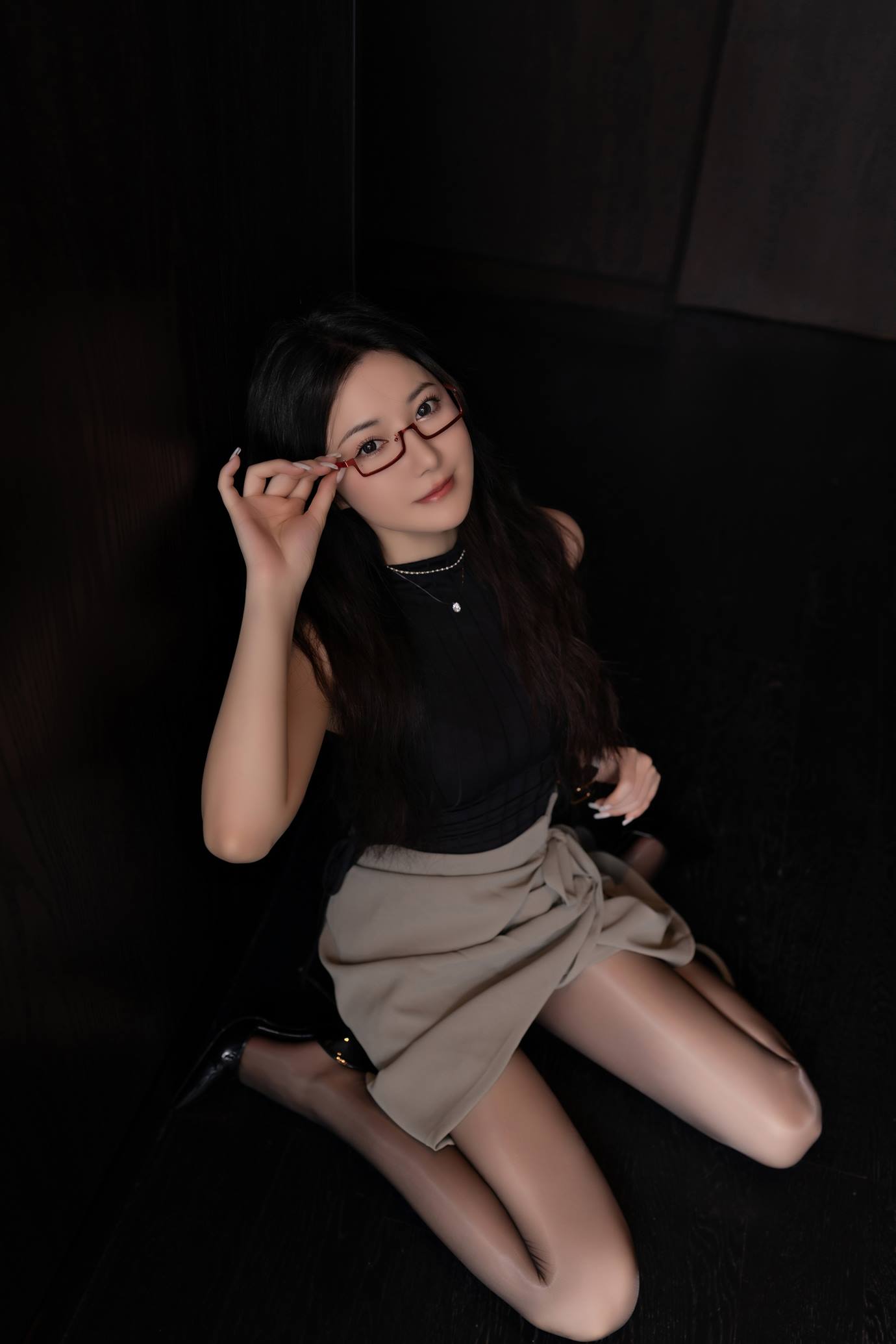 图片[10]-秀人名模鱼子酱Fish《眼镜娘》写真[63P] – 速更版-美库