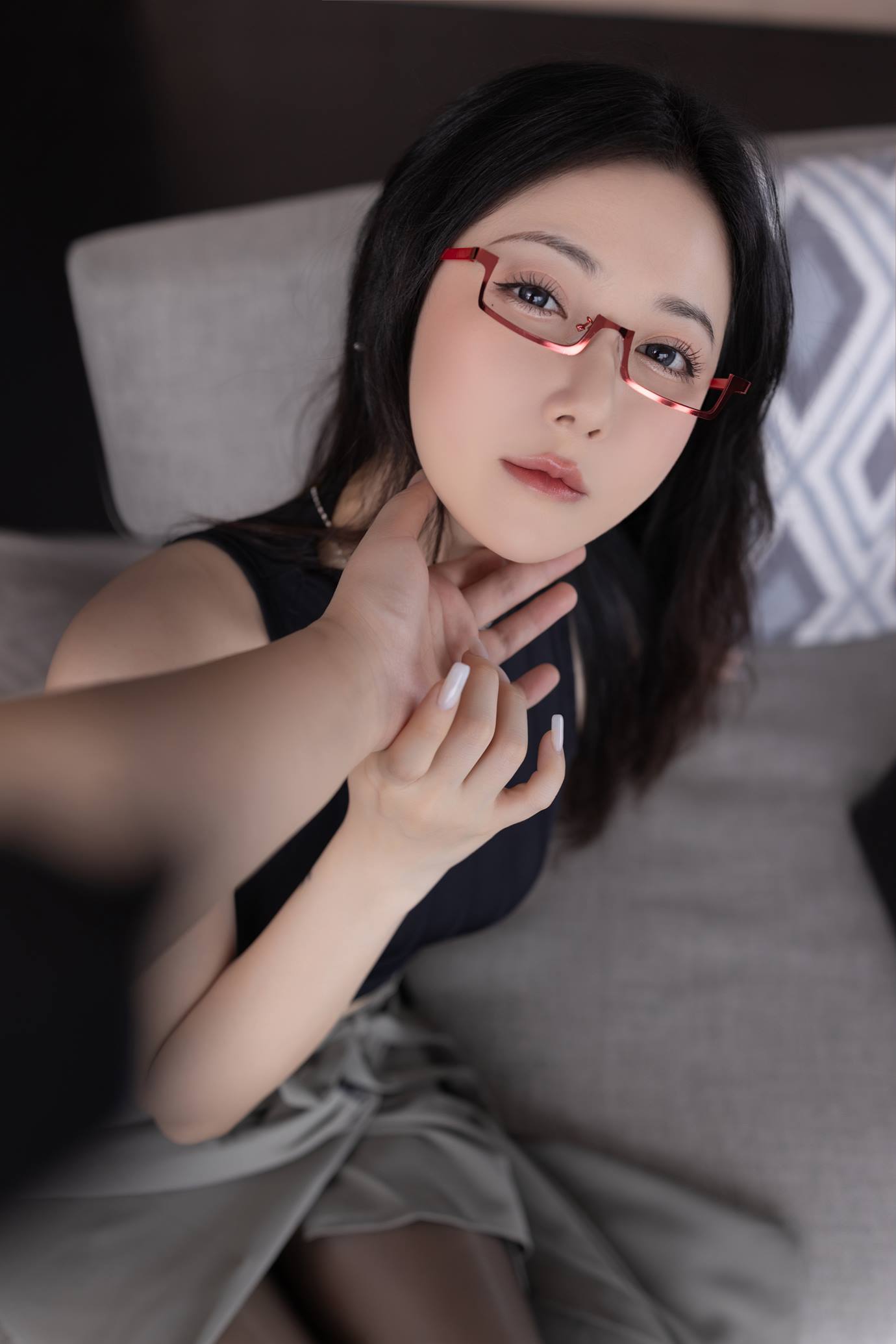 图片[13]-秀人名模鱼子酱Fish《眼镜娘》写真[63P] – 速更版-美库