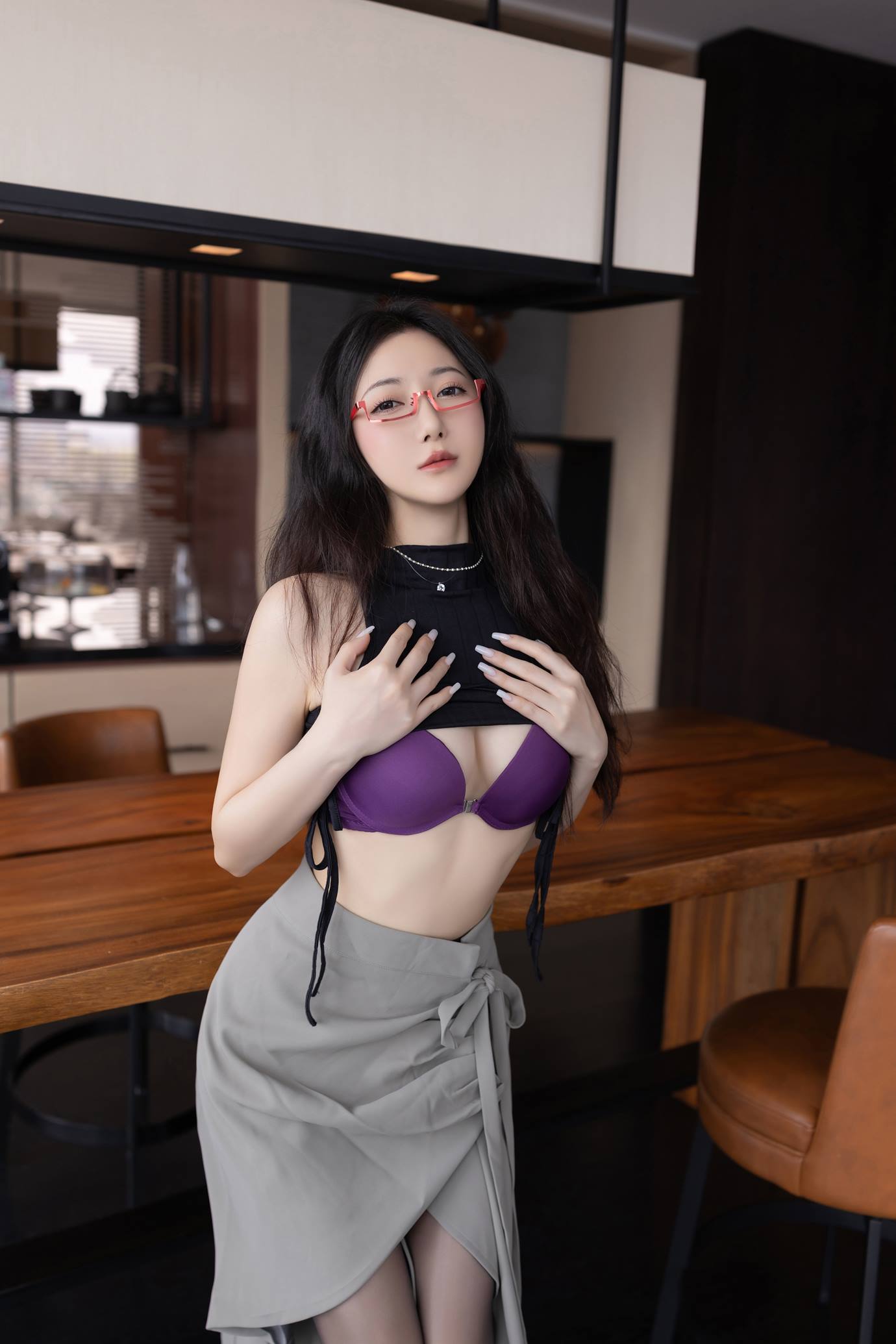 图片[17]-秀人名模鱼子酱Fish《眼镜娘》写真[63P] – 速更版-美库