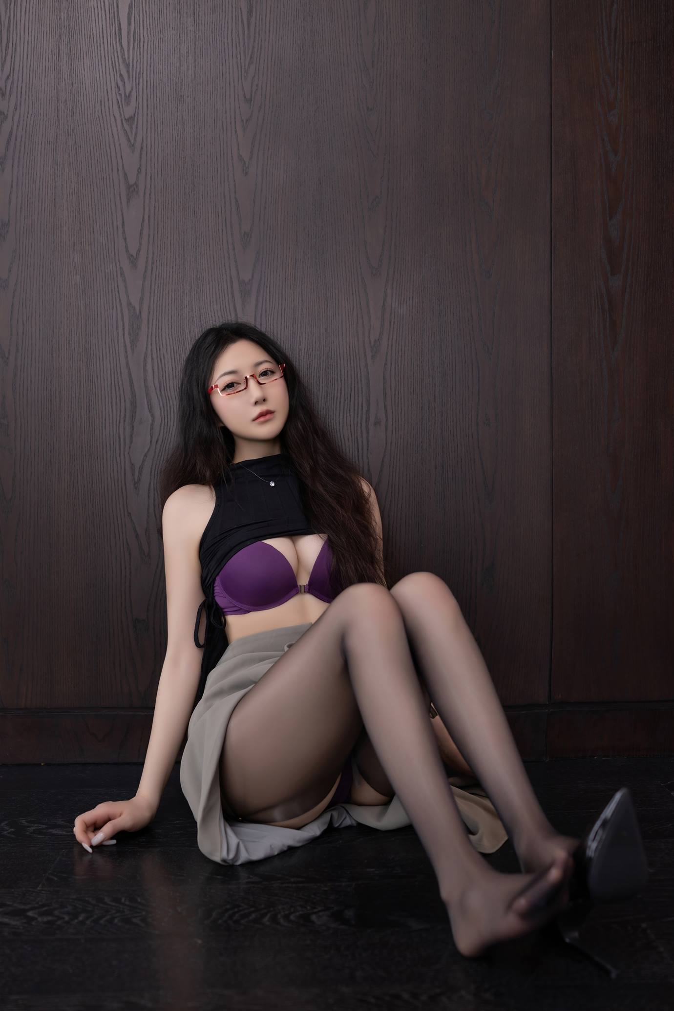 图片[29]-秀人名模鱼子酱Fish《眼镜娘》写真[63P] – 速更版-美库