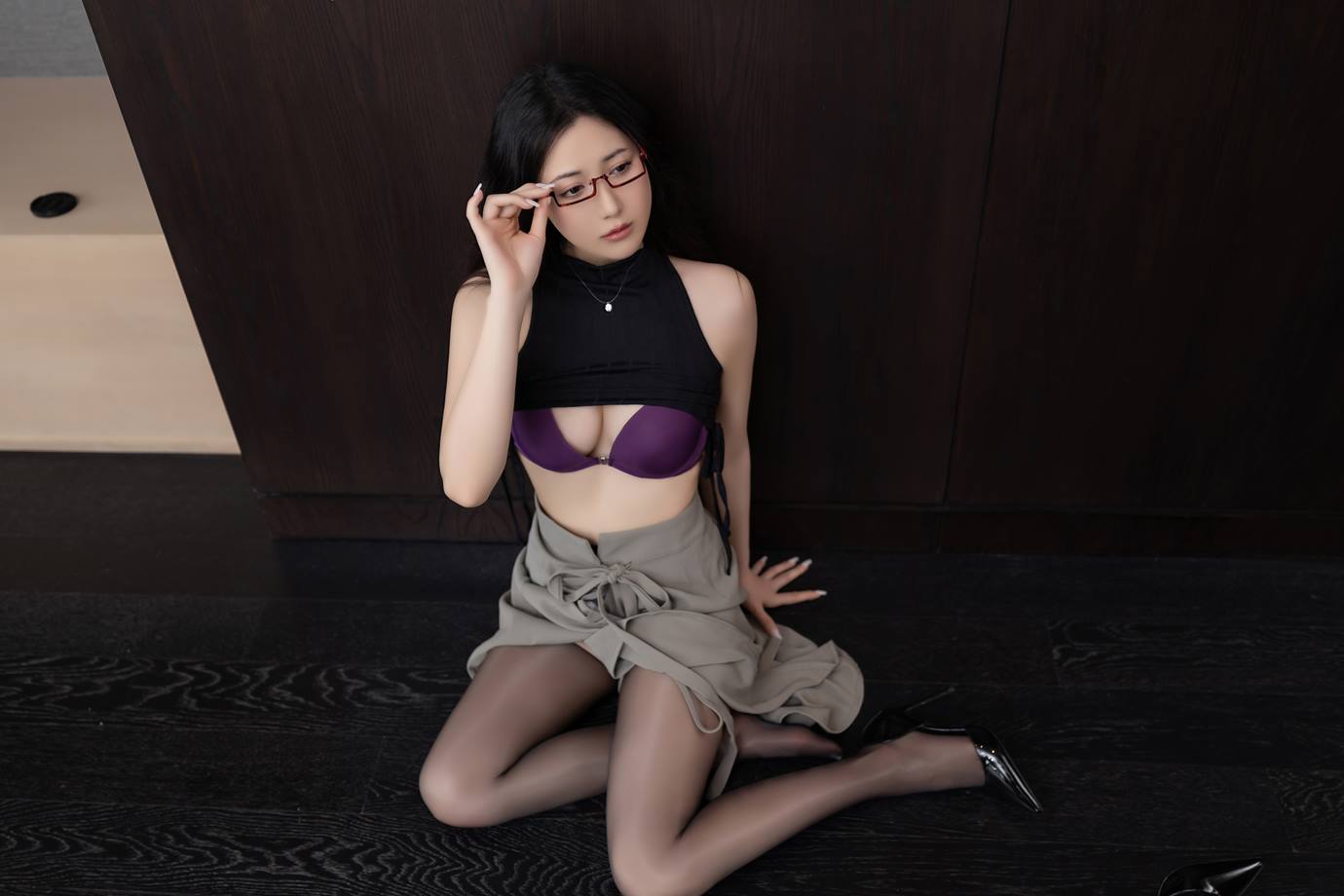 图片[33]-秀人名模鱼子酱Fish《眼镜娘》写真[63P] – 速更版-美库