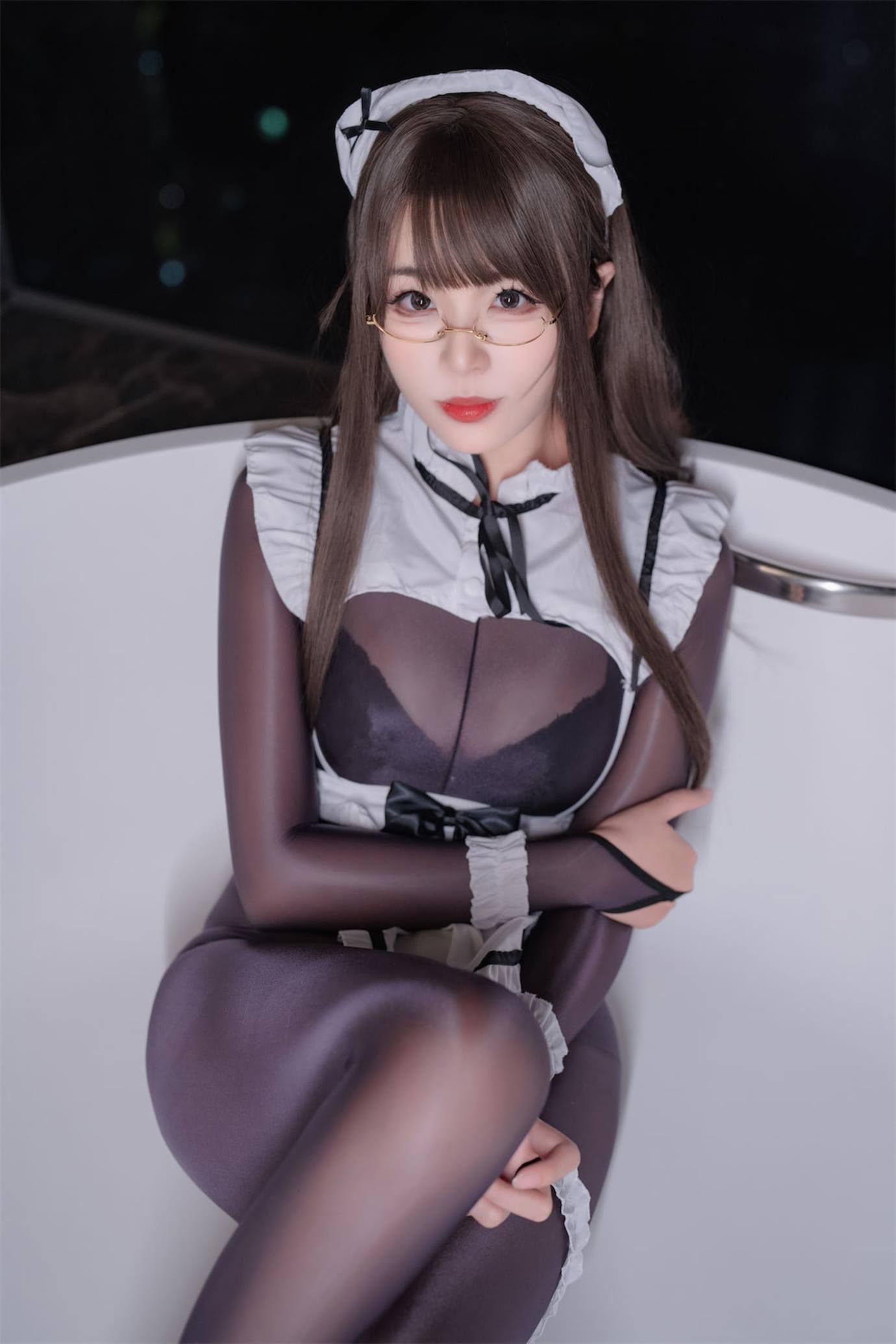 图片[27]-轩萧学姐 – 连体丝女仆[68P] – 速更版-美库