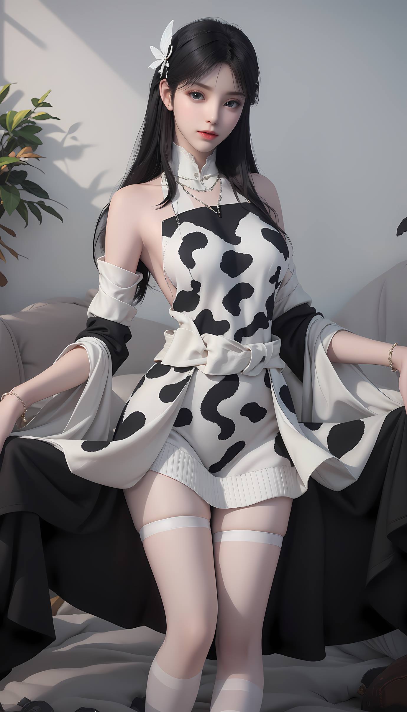 图片[25]-AI 绘画 549 萧熏儿 奶牛装[33P] – 速更版-美库