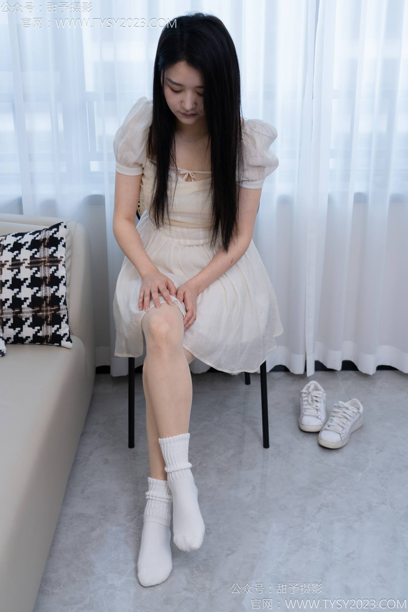 图片[106]-甜予摄影 NO.137 澜澜-板鞋、白棉袜、薄肉丝[112P] – 速更版-美库