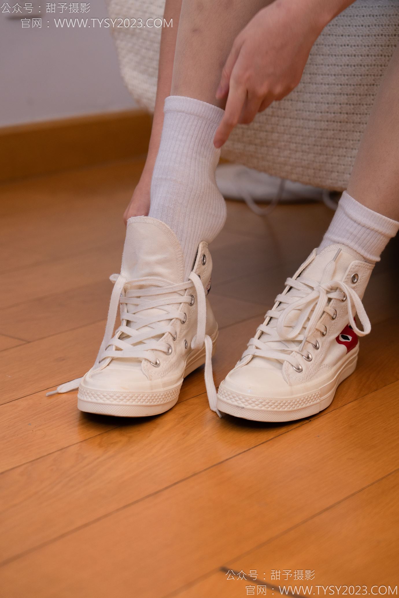 图片[41]-甜予摄影 NO.140 思思双人-板鞋、白棉袜、肉丝[98P] – 速更版-美库