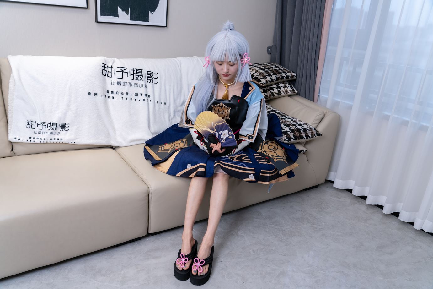 图片[46]-甜予摄影 NO.141 澜澜-cos服人字拖、白丝、裸足、挠脚心剧情[94P] – 速更版-美库