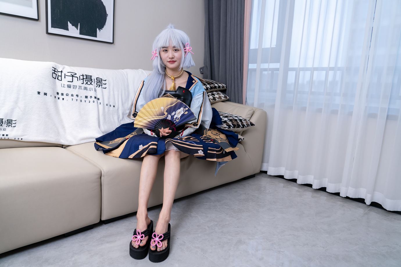 图片[52]-甜予摄影 NO.141 澜澜-cos服人字拖、白丝、裸足、挠脚心剧情[94P] – 速更版-美库