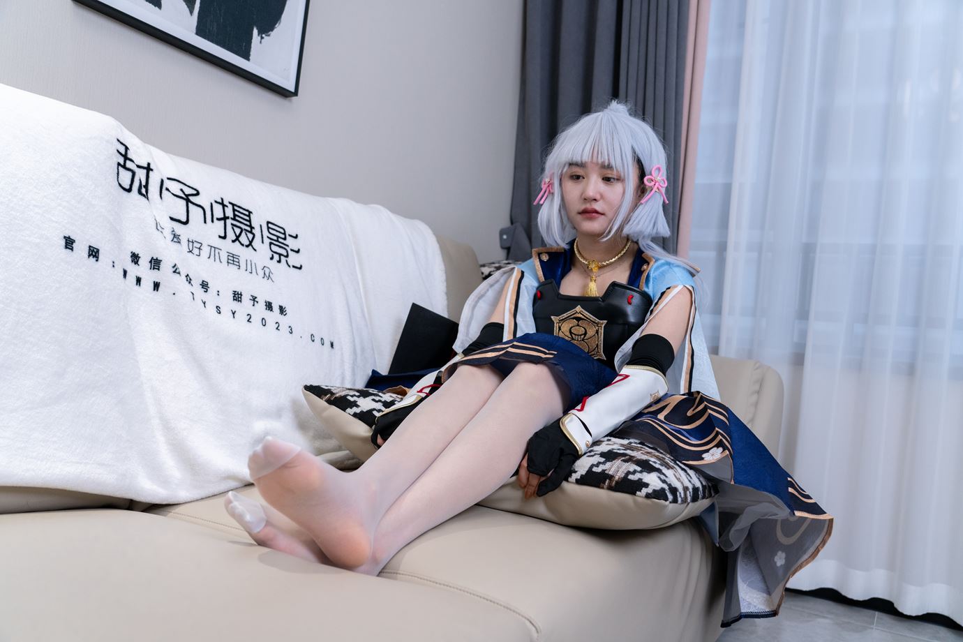 图片[57]-甜予摄影 NO.141 澜澜-cos服人字拖、白丝、裸足、挠脚心剧情[94P] – 速更版-美库