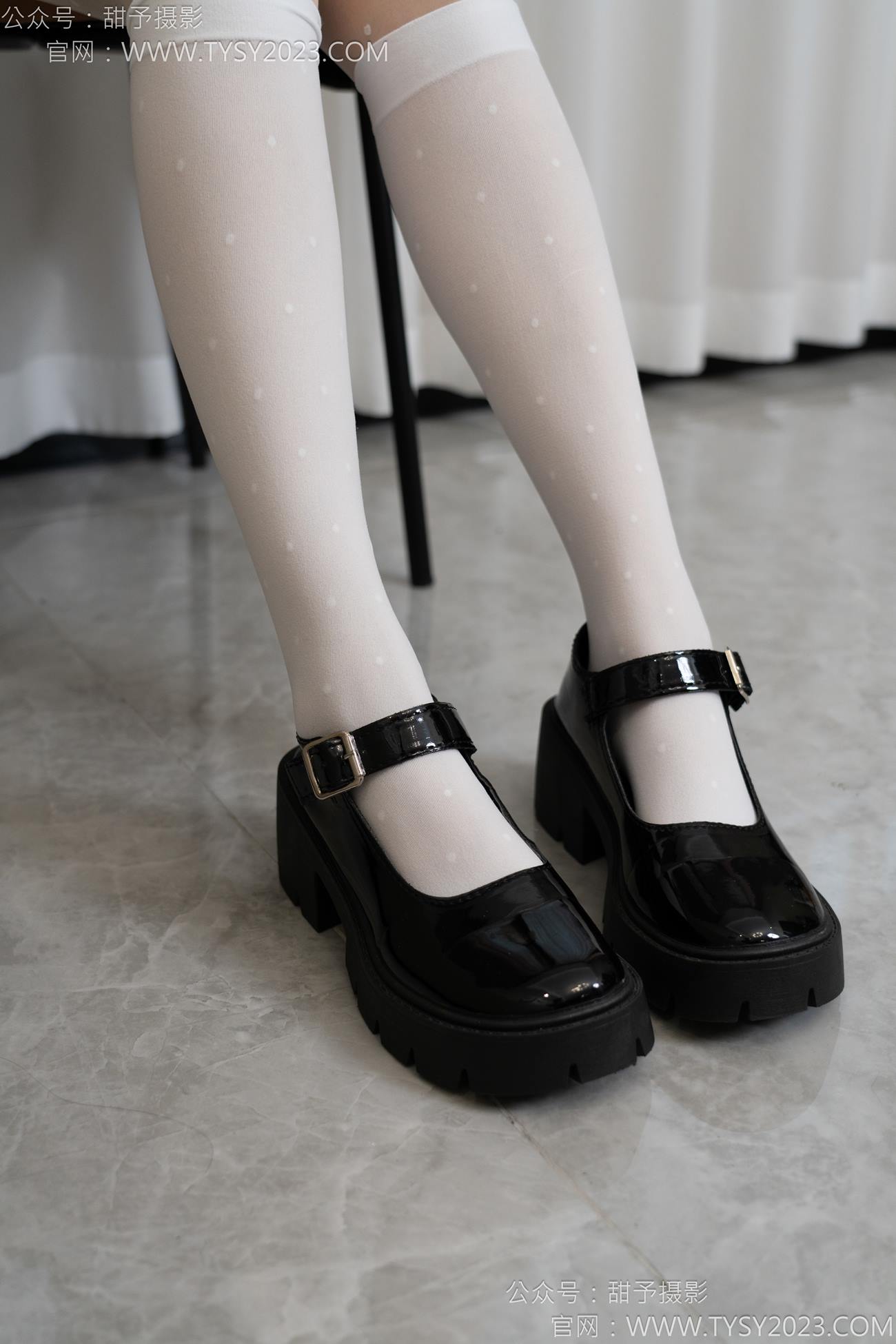 图片[54]-甜予摄影 NO.150 澜澜-皮鞋、大腿袜、小腿袜、波点白丝袜[131P] – 速更版-美库