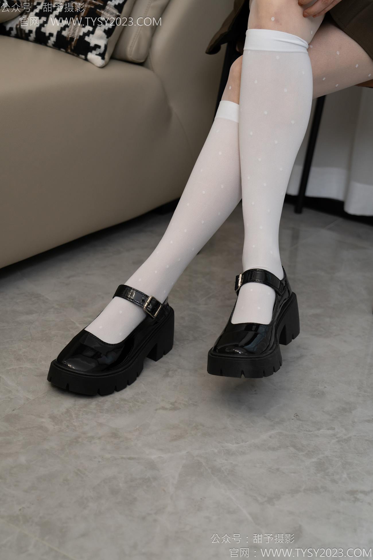 图片[55]-甜予摄影 NO.150 澜澜-皮鞋、大腿袜、小腿袜、波点白丝袜[131P] – 速更版-美库