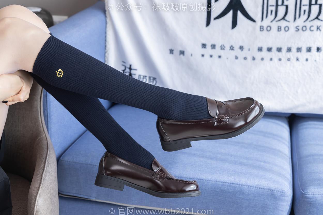 图片[11]-[BoBoSocks袜啵啵]NO.530 稚予-皮鞋、高跟鞋、深蓝色小腿棉袜、油亮白丝油亮肉丝、jk制服[110P] – 速更版-美库