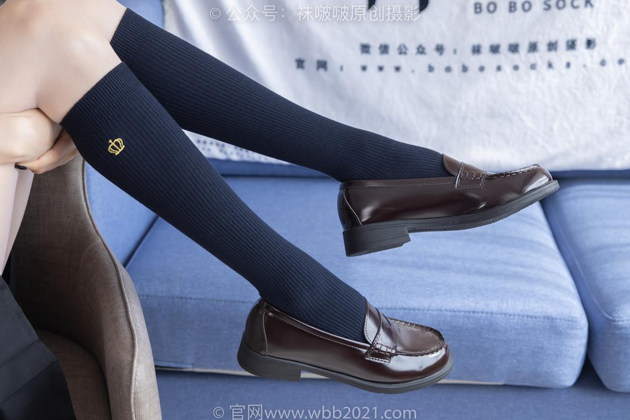 图片[12]-[BoBoSocks袜啵啵]NO.530 稚予-皮鞋、高跟鞋、深蓝色小腿棉袜、油亮白丝油亮肉丝、jk制服[110P] – 速更版-美库