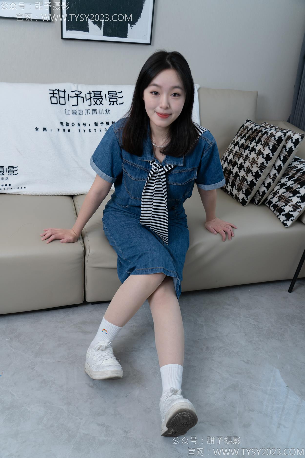 图片[39]-甜予摄影 NO.151 小葵-板鞋、白棉袜、薄肉丝[130P] – 速更版-美库