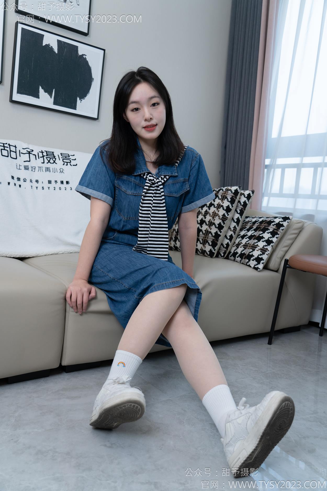 图片[41]-甜予摄影 NO.151 小葵-板鞋、白棉袜、薄肉丝[130P] – 速更版-美库