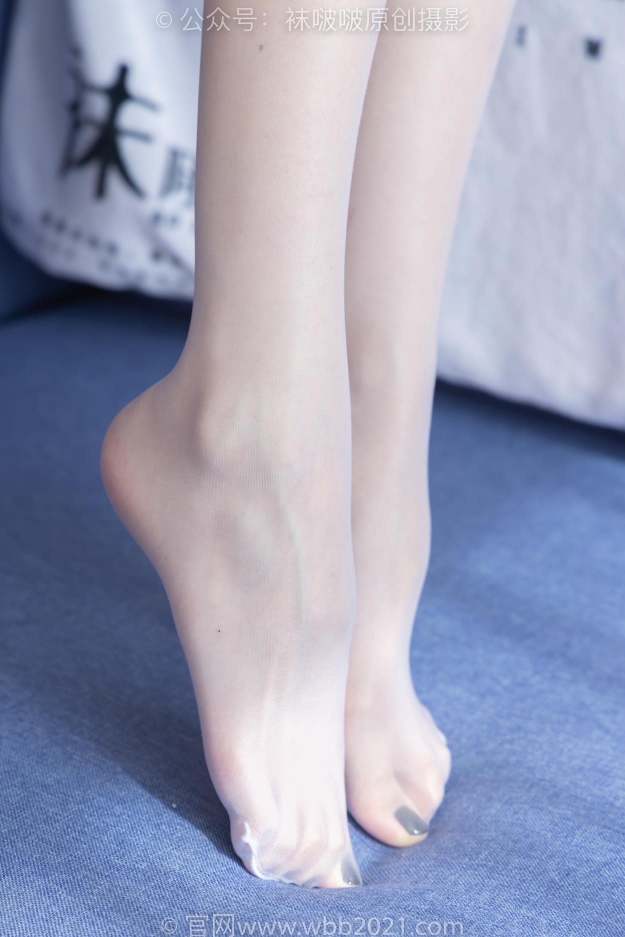 图片[40]-[BoBoSocks袜啵啵]NO.530 稚予-皮鞋、高跟鞋、深蓝色小腿棉袜、油亮白丝油亮肉丝、jk制服[110P] – 速更版-美库