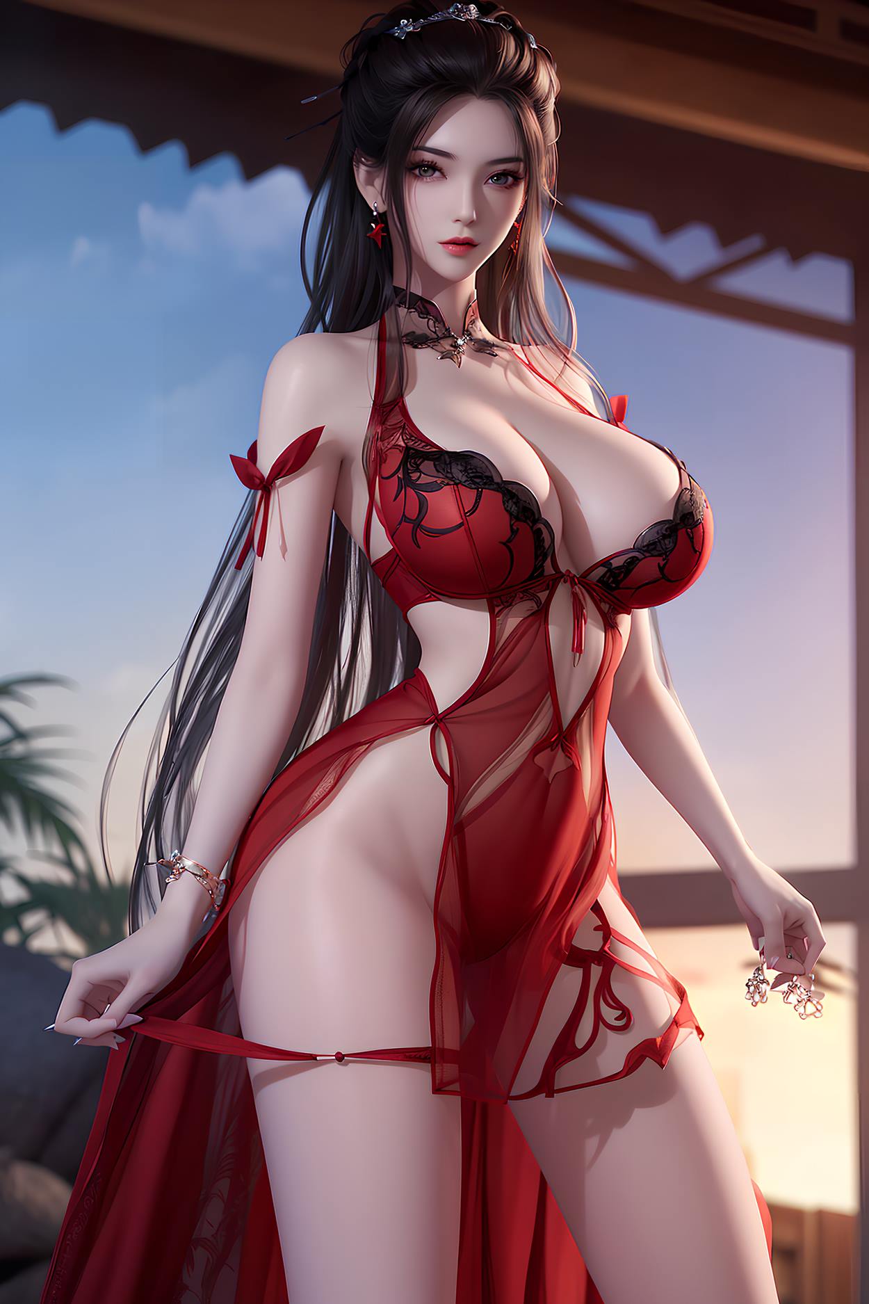 图片[16]-AI绘画 588 焰灵姬蕾丝[63P] – 速更版-美库