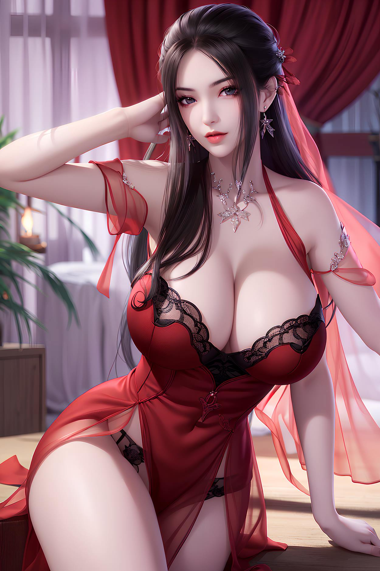 图片[19]-AI绘画 588 焰灵姬蕾丝[63P] – 速更版-美库