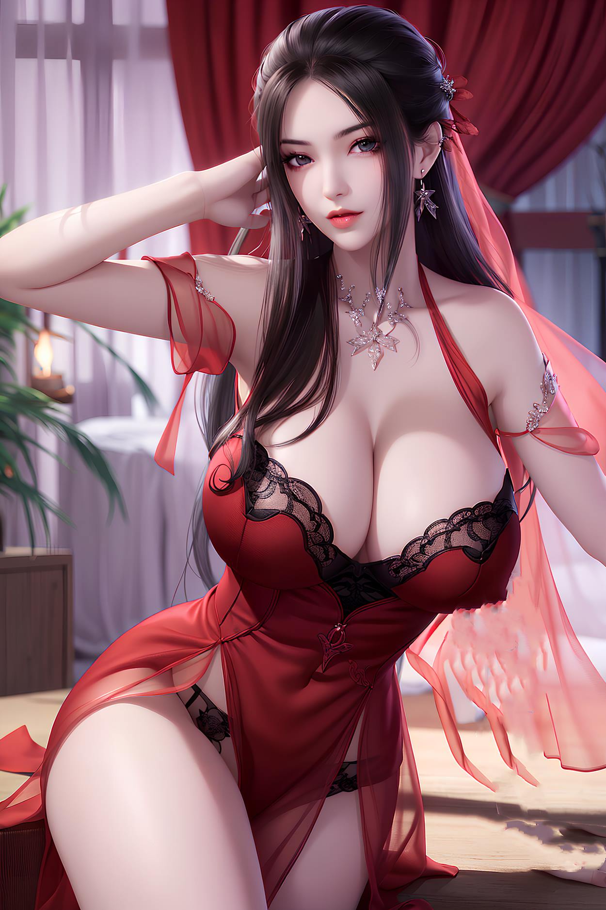 图片[20]-AI绘画 588 焰灵姬蕾丝[63P] – 速更版-美库