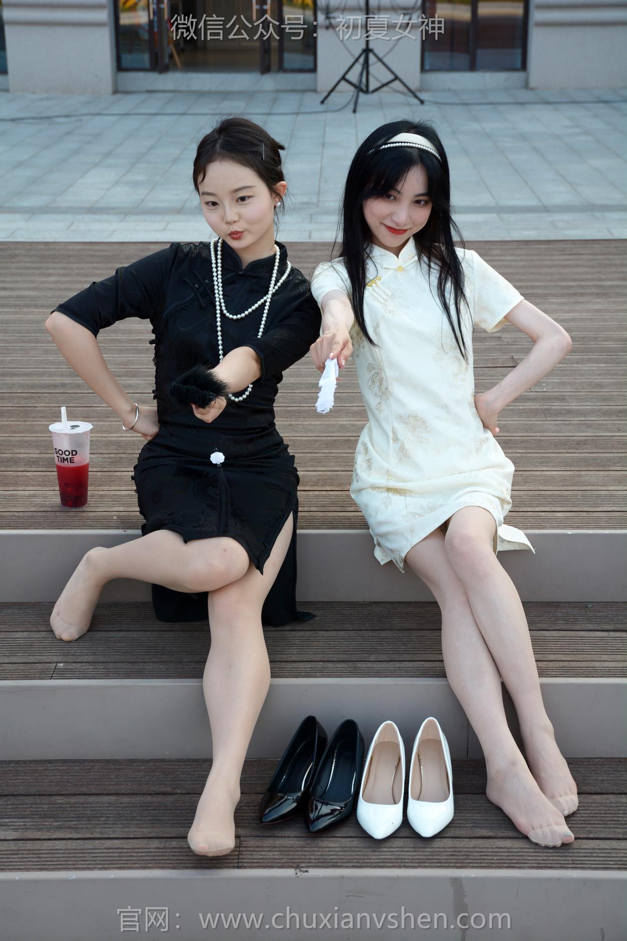 图片[12]-初夏女神 NO.279 柒柒、双双 黑白旗袍[279P] – 速更版-美库
