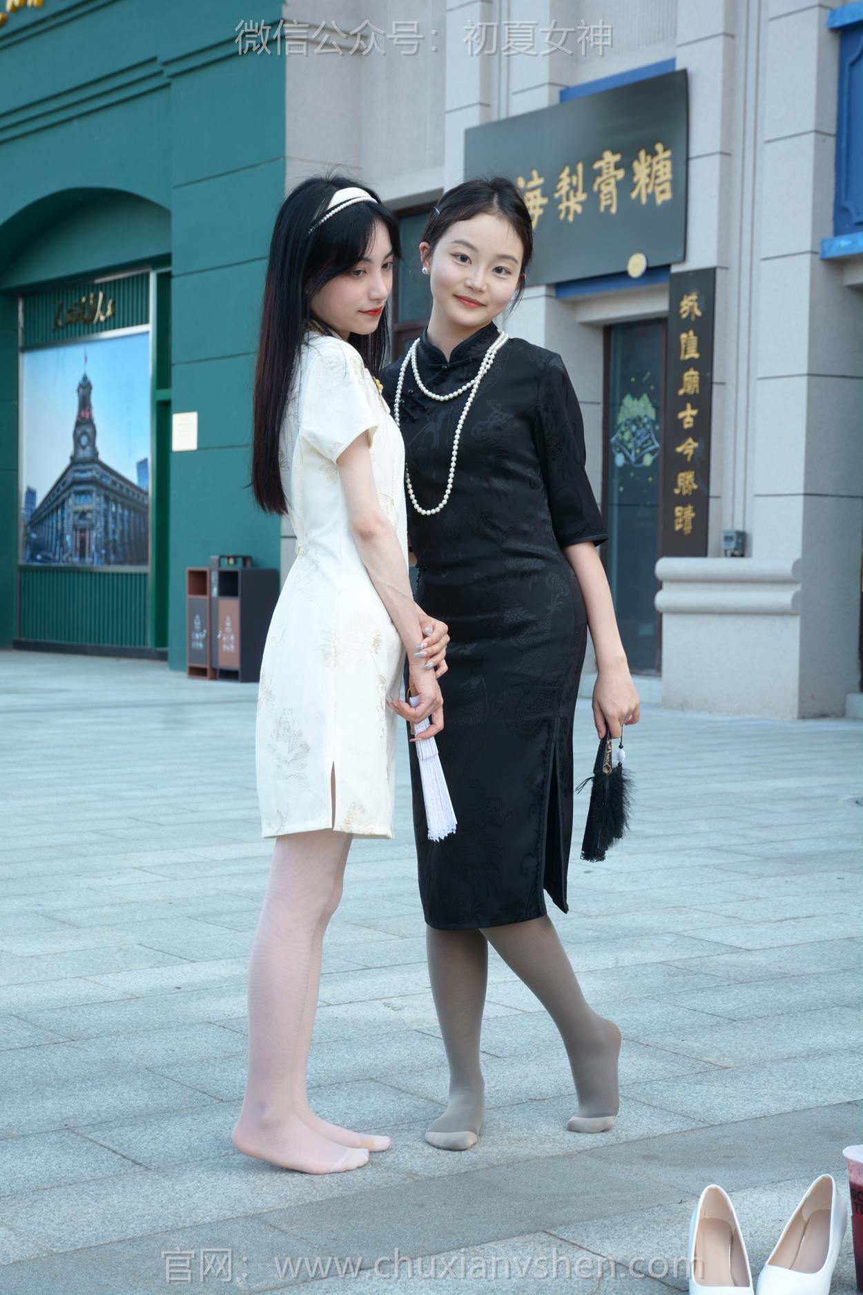 图片[13]-初夏女神 NO.279 柒柒、双双 黑白旗袍[279P] – 速更版-美库