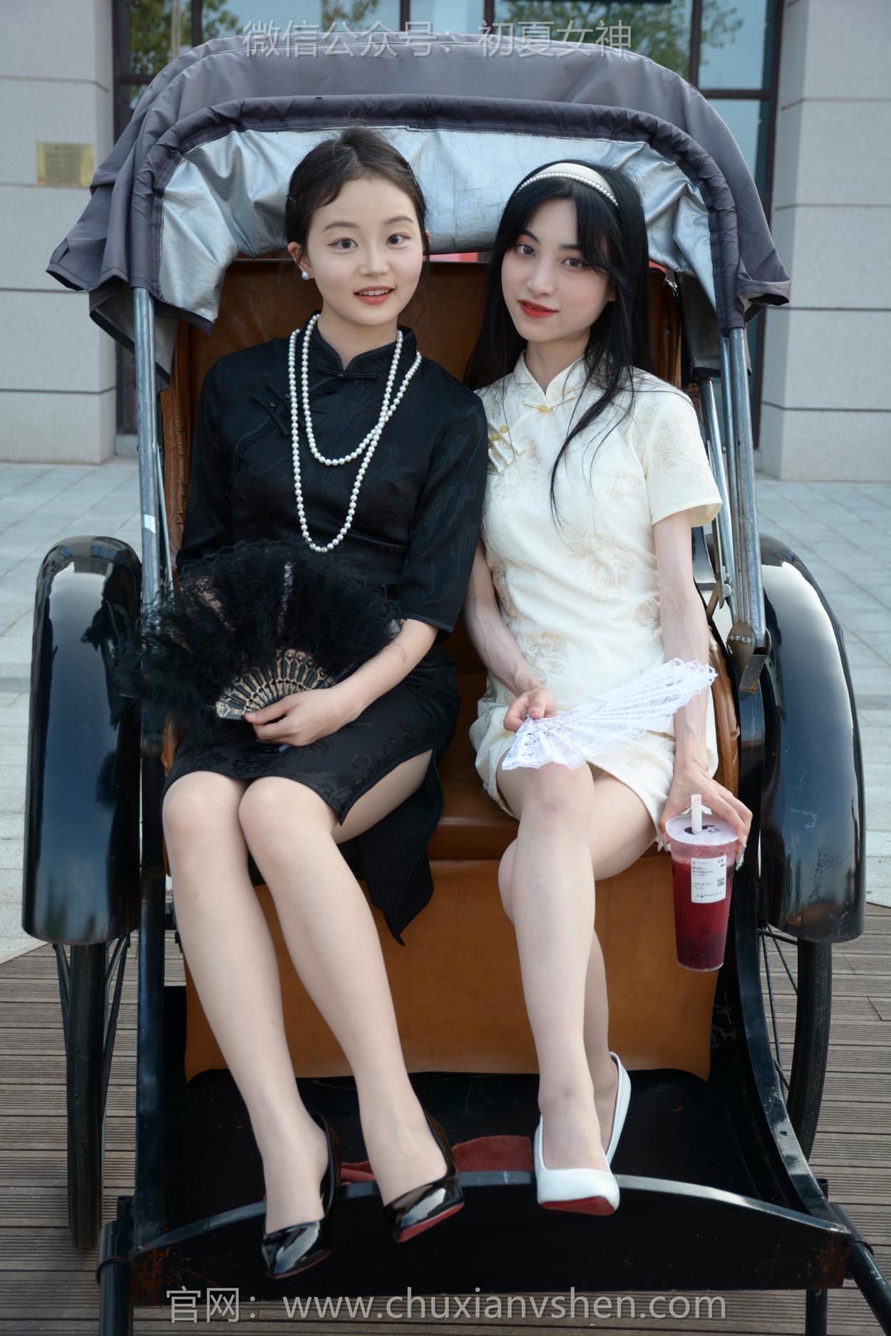 图片[14]-初夏女神 NO.279 柒柒、双双 黑白旗袍[279P] – 速更版-美库