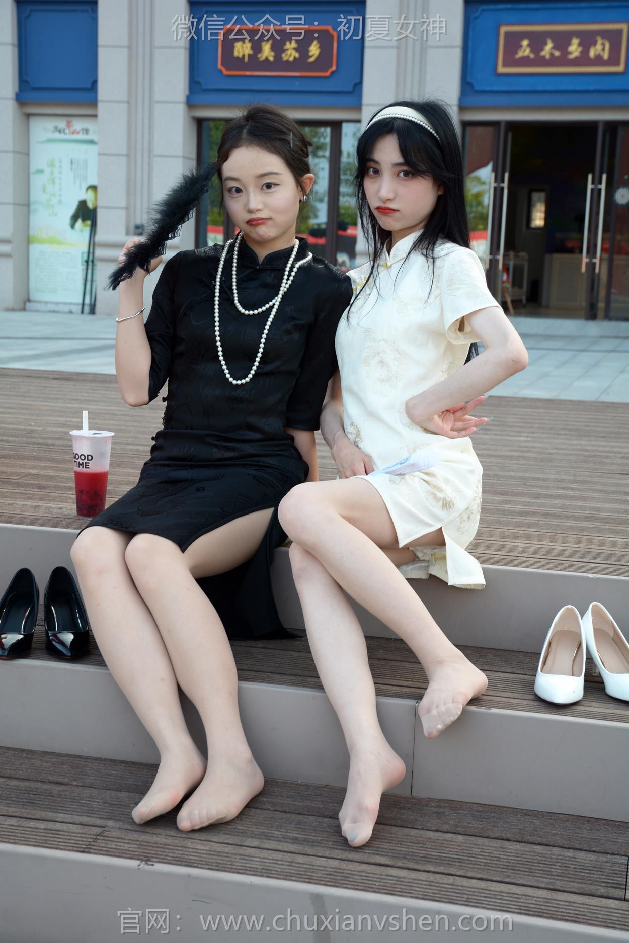 图片[18]-初夏女神 NO.279 柒柒、双双 黑白旗袍[279P] – 速更版-美库