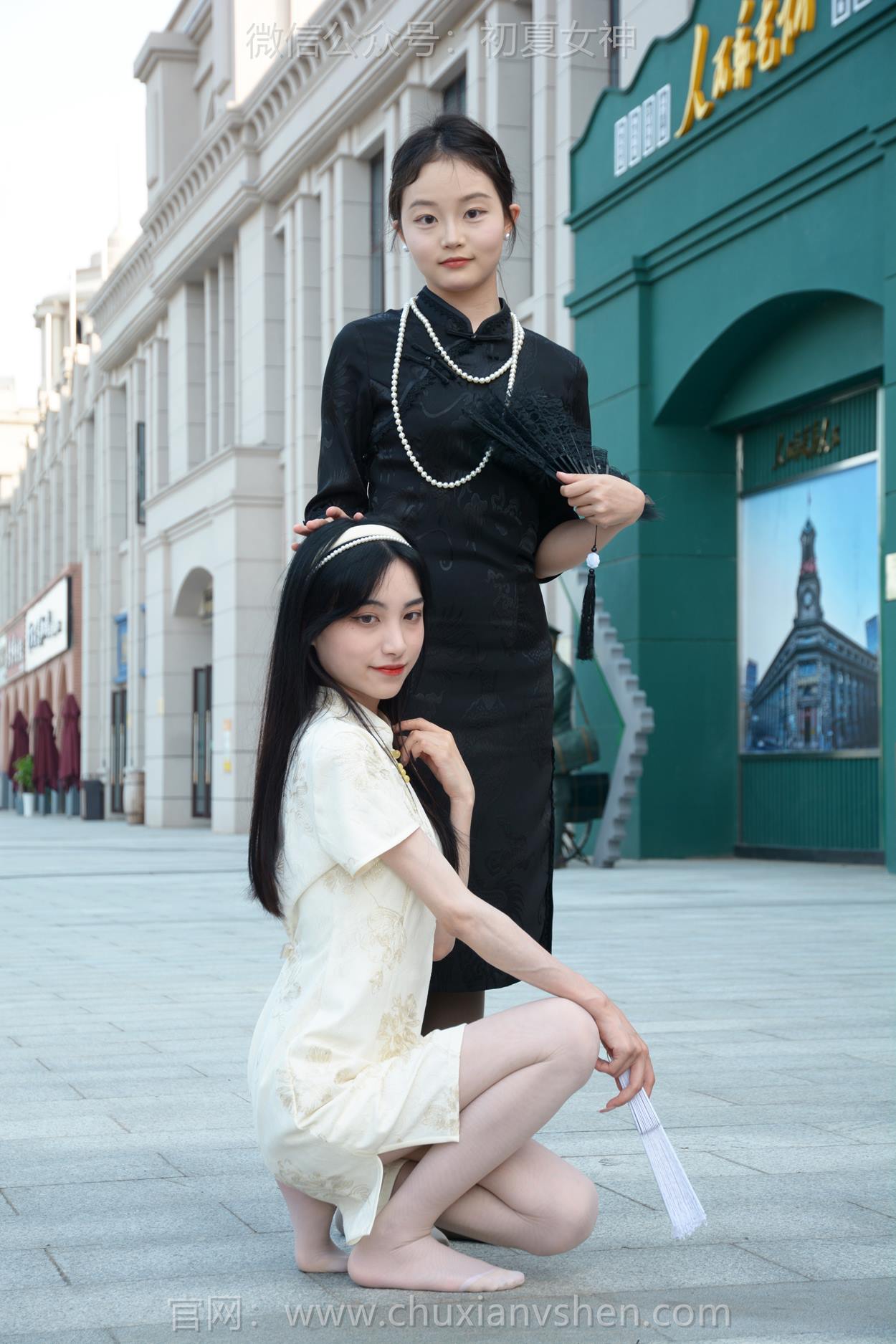 图片[26]-初夏女神 NO.279 柒柒、双双 黑白旗袍[279P] – 速更版-美库