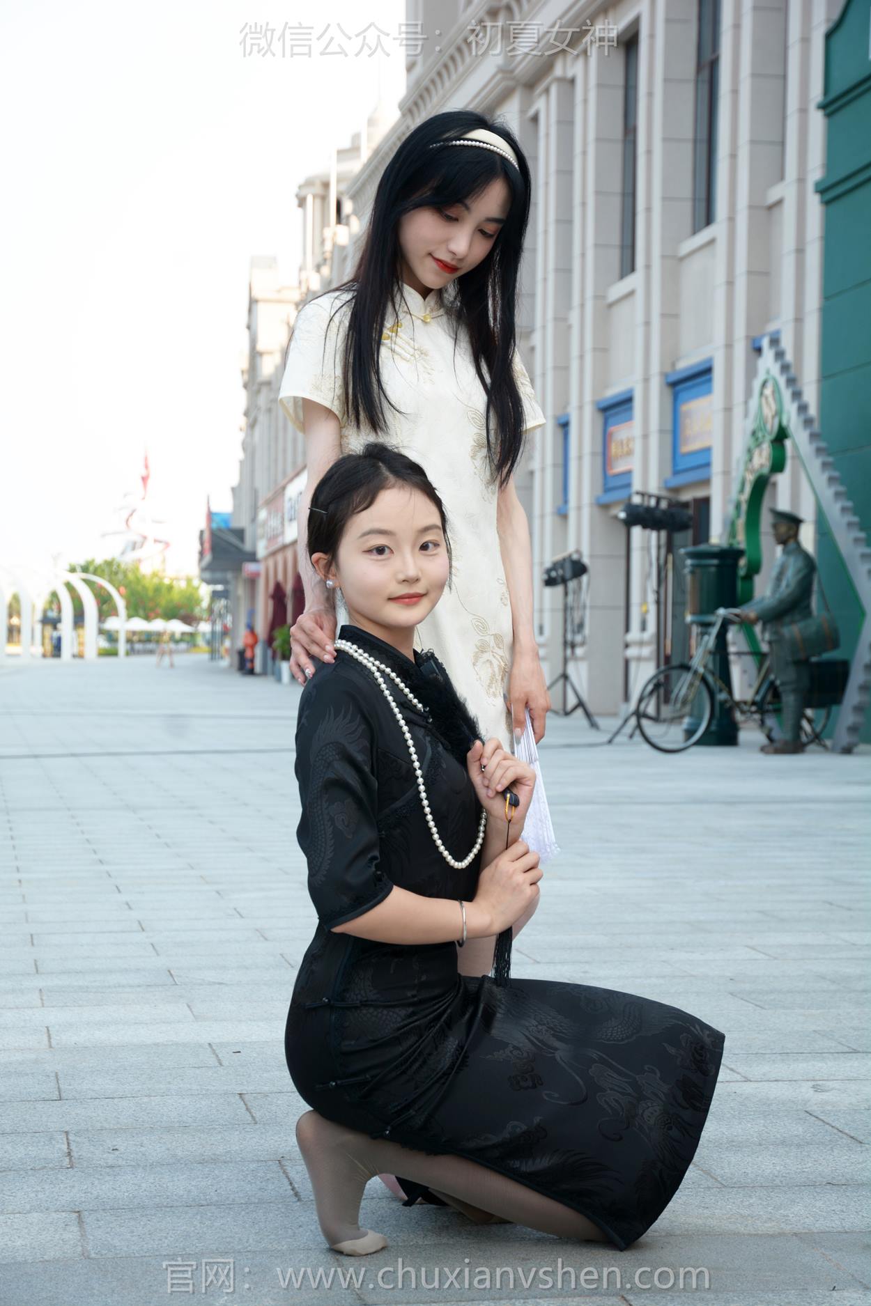 图片[34]-初夏女神 NO.279 柒柒、双双 黑白旗袍[279P] – 速更版-美库