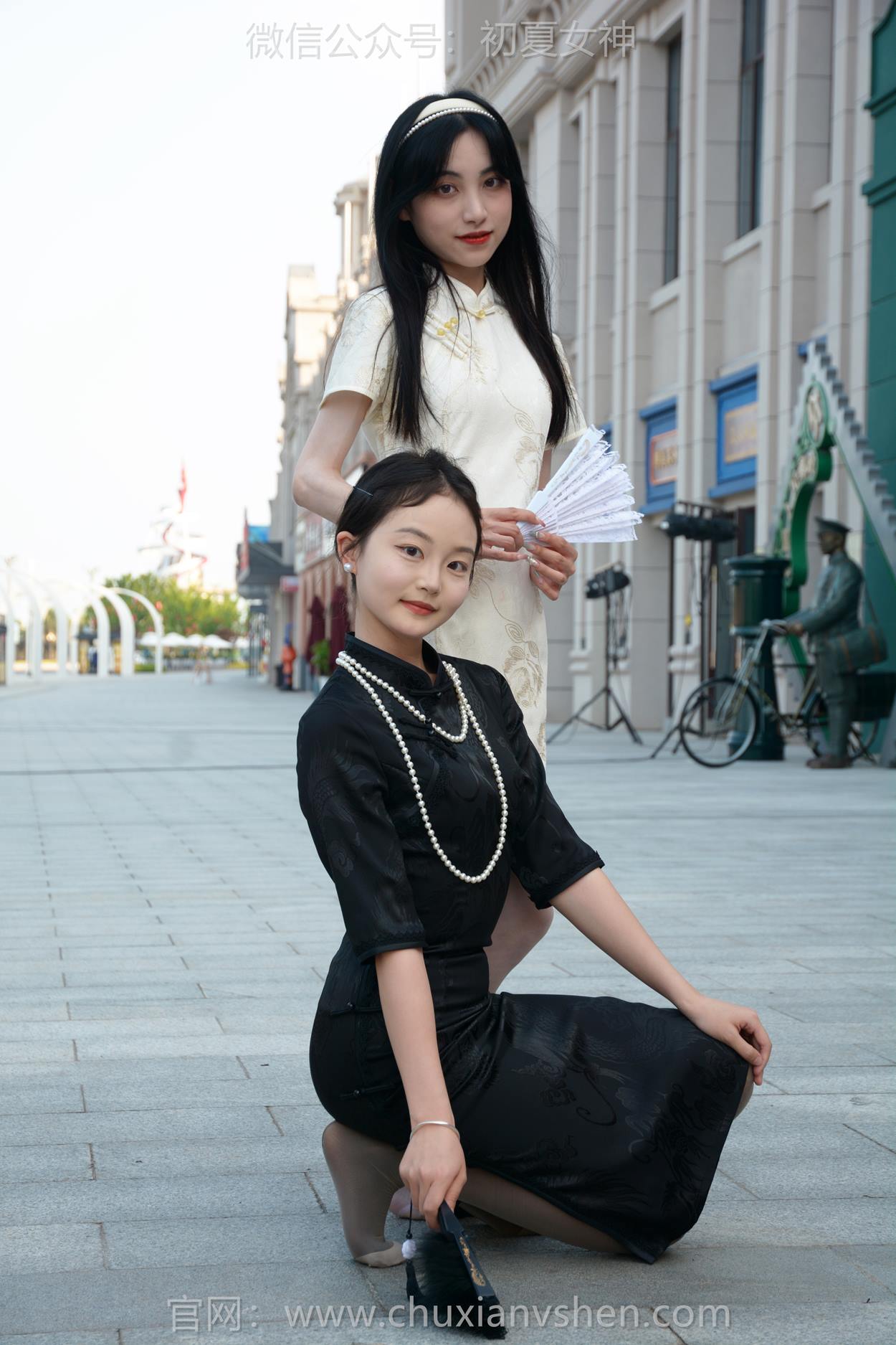 图片[35]-初夏女神 NO.279 柒柒、双双 黑白旗袍[279P] – 速更版-美库