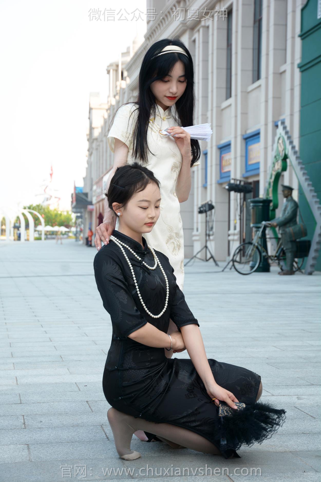 图片[36]-初夏女神 NO.279 柒柒、双双 黑白旗袍[279P] – 速更版-美库