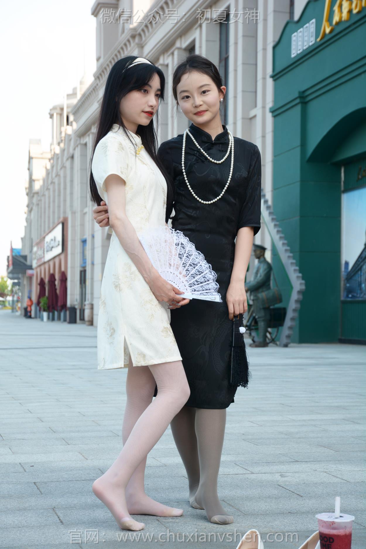 图片[38]-初夏女神 NO.279 柒柒、双双 黑白旗袍[279P] – 速更版-美库