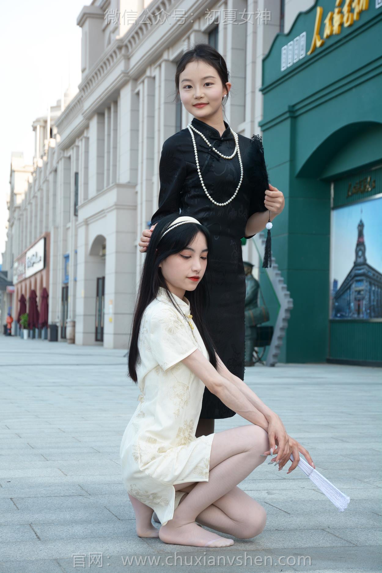 图片[41]-初夏女神 NO.279 柒柒、双双 黑白旗袍[279P] – 速更版-美库