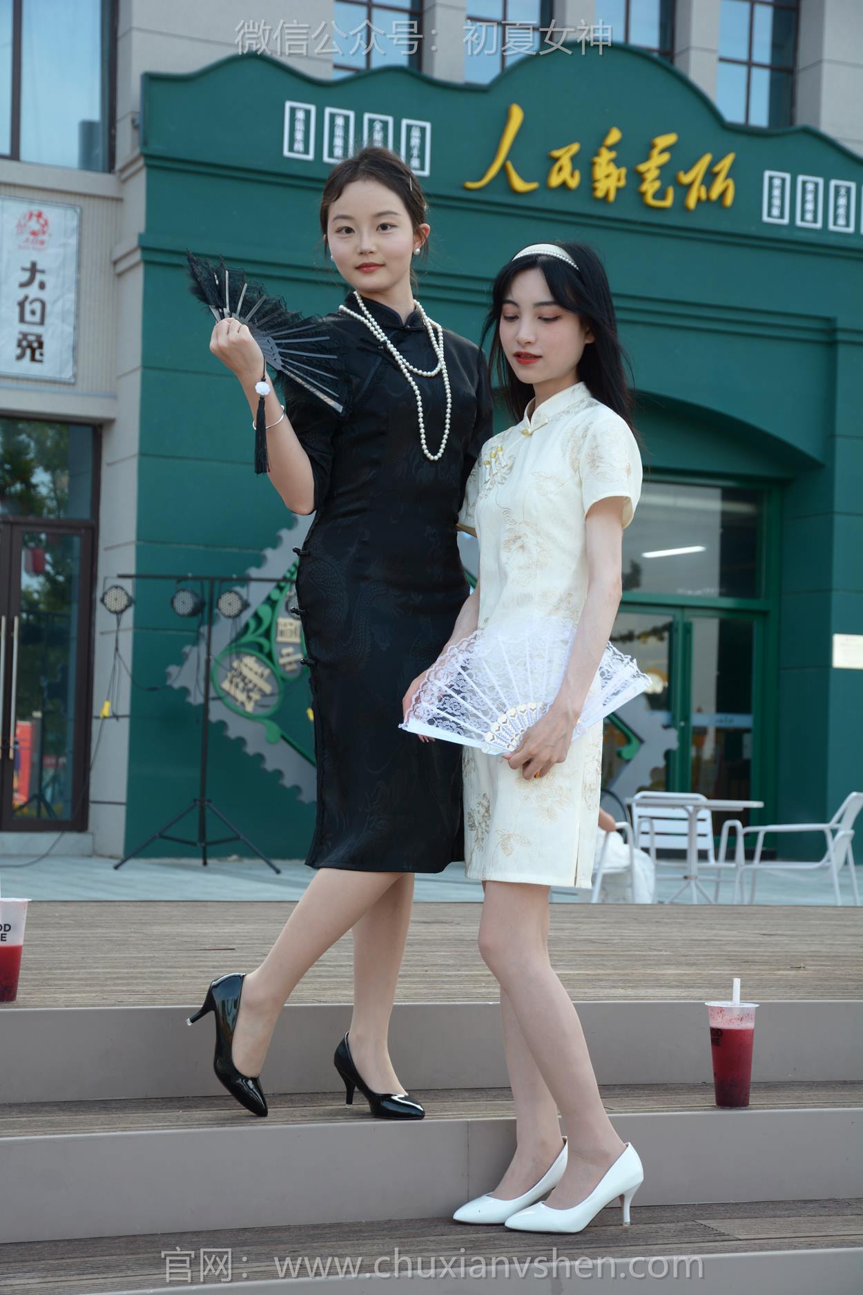 图片[42]-初夏女神 NO.279 柒柒、双双 黑白旗袍[279P] – 速更版-美库