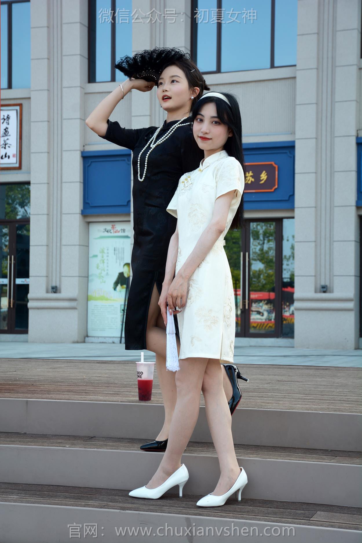 图片[43]-初夏女神 NO.279 柒柒、双双 黑白旗袍[279P] – 速更版-美库