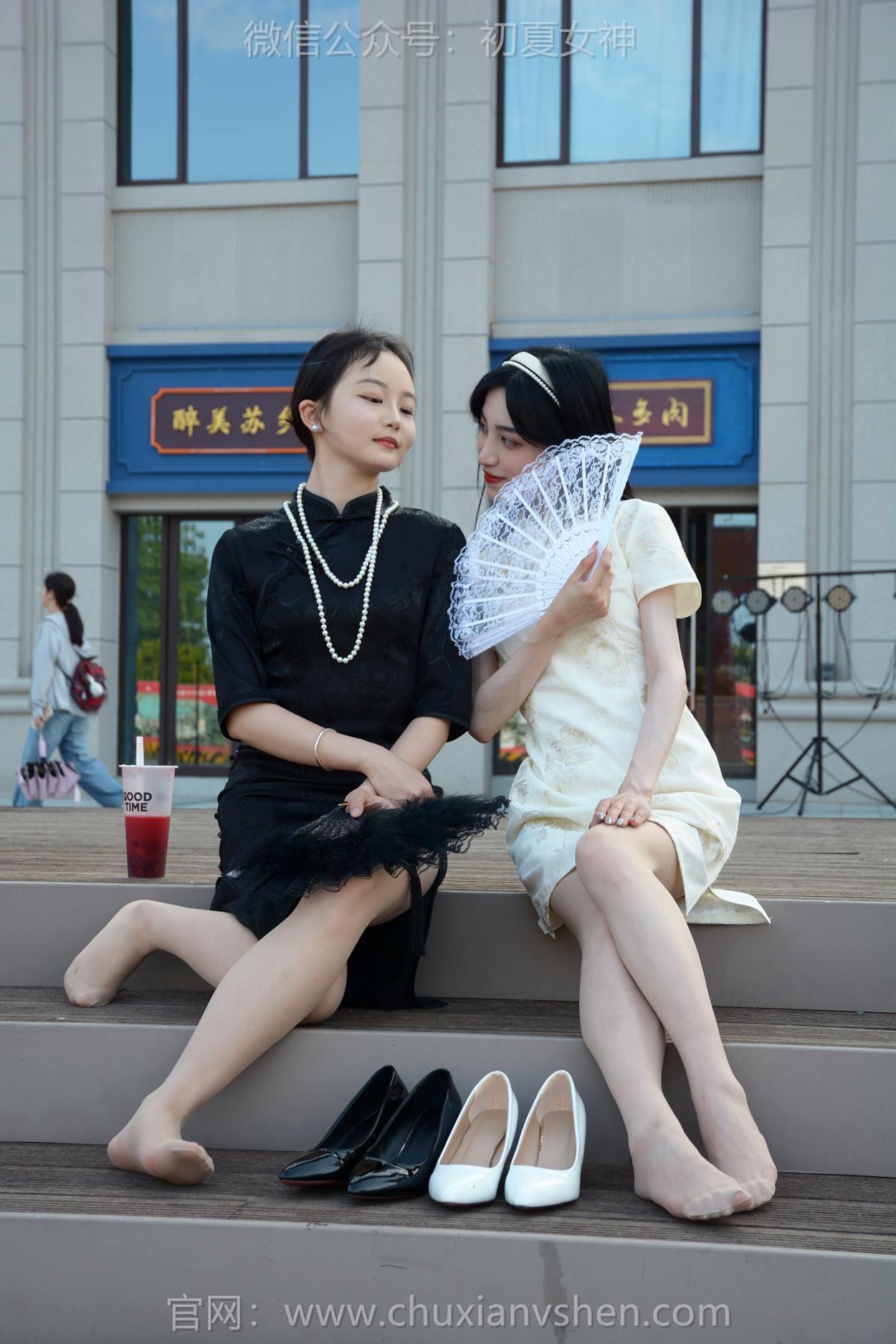 图片[49]-初夏女神 NO.279 柒柒、双双 黑白旗袍[279P] – 速更版-美库