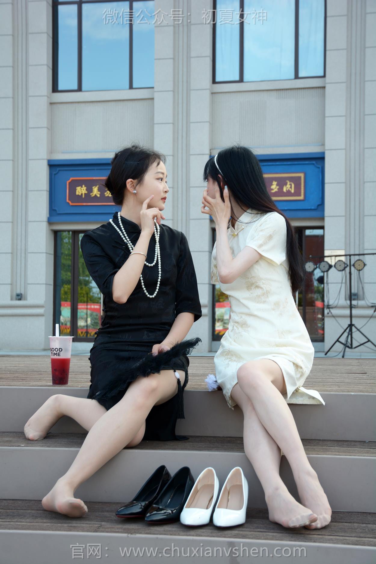 图片[50]-初夏女神 NO.279 柒柒、双双 黑白旗袍[279P] – 速更版-美库