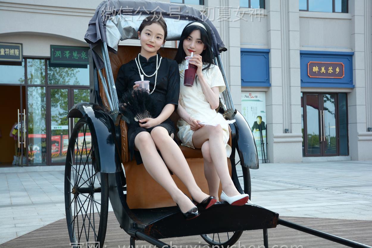 图片[61]-初夏女神 NO.279 柒柒、双双 黑白旗袍[279P] – 速更版-美库