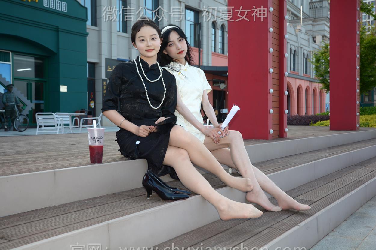 图片[70]-初夏女神 NO.279 柒柒、双双 黑白旗袍[279P] – 速更版-美库