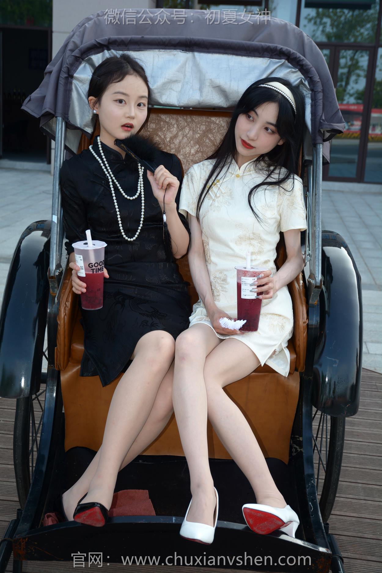 图片[90]-初夏女神 NO.279 柒柒、双双 黑白旗袍[279P] – 速更版-美库