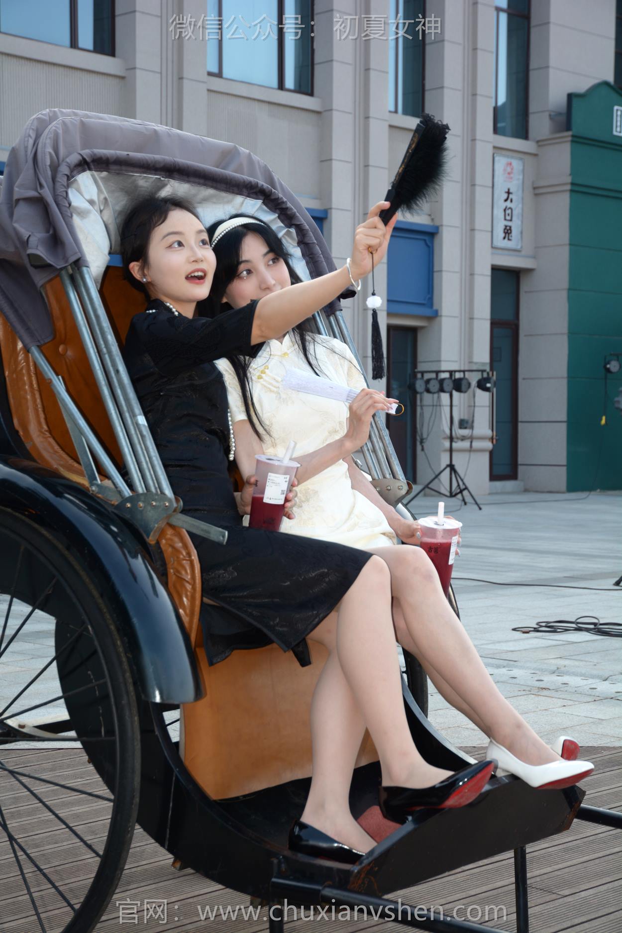 图片[96]-初夏女神 NO.279 柒柒、双双 黑白旗袍[279P] – 速更版-美库