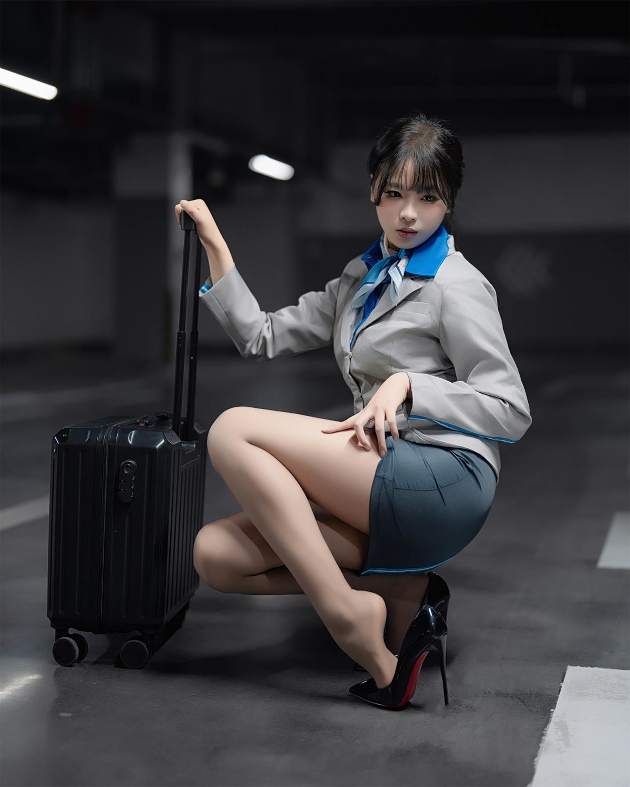 图片[18]-轩萧学姐 NO.079 – 空姐车库[18P] – 速更版-美库