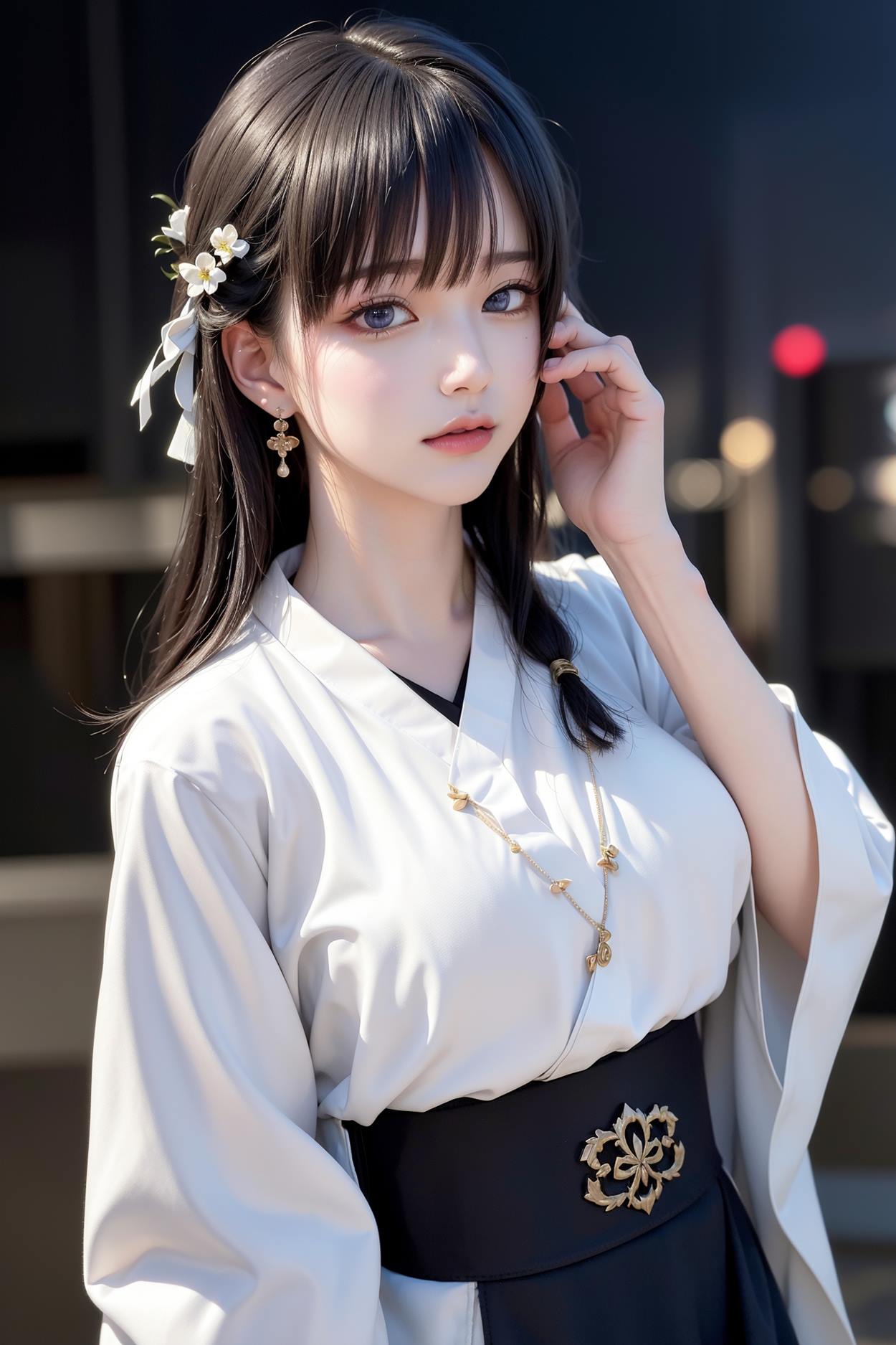 图片[35]-AI绘画 589 白衣小师妹 AI 古典 美女[147P] – 速更版-美库