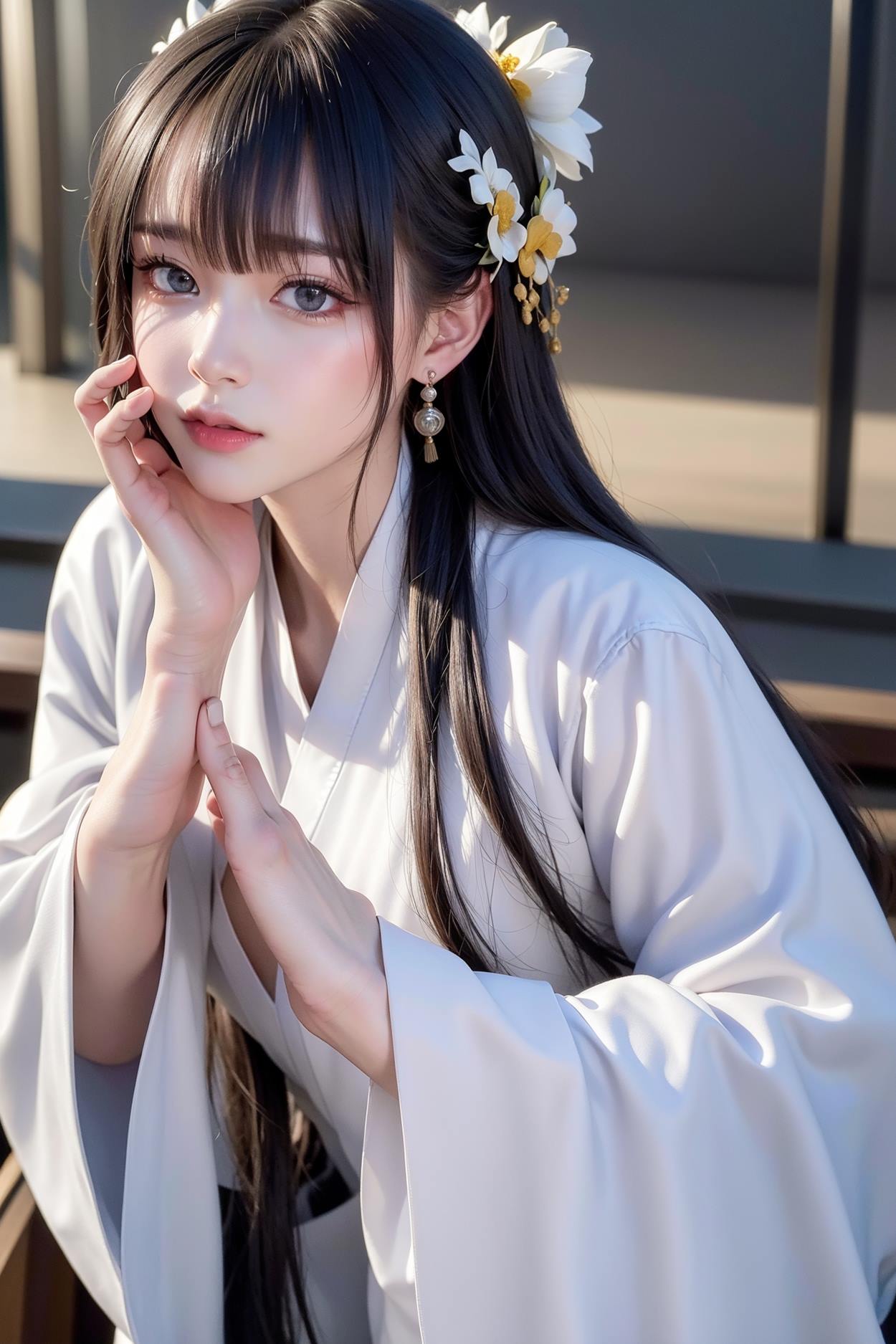 图片[49]-AI绘画 589 白衣小师妹 AI 古典 美女[147P] – 速更版-美库