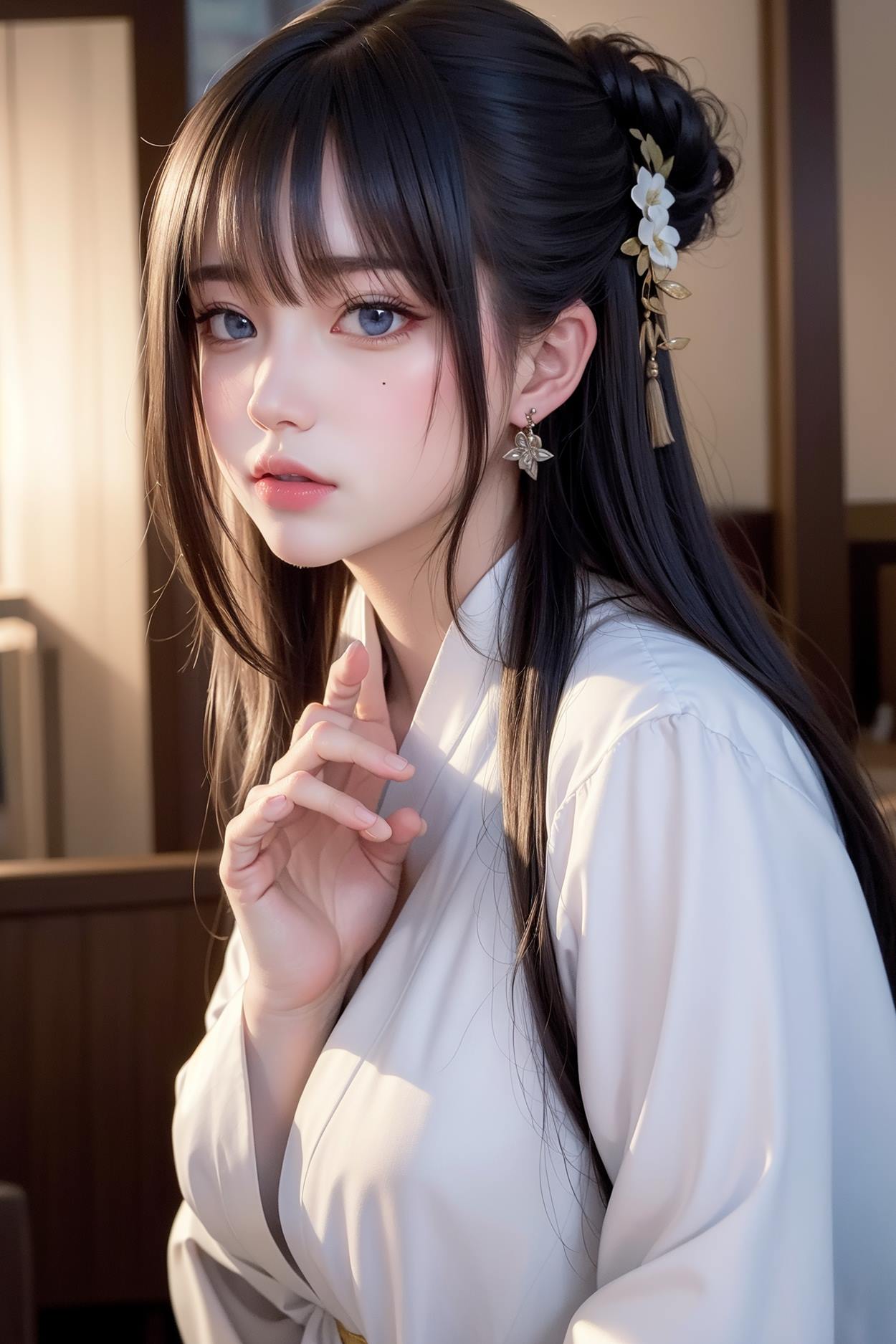 图片[60]-AI绘画 589 白衣小师妹 AI 古典 美女[147P] – 速更版-美库