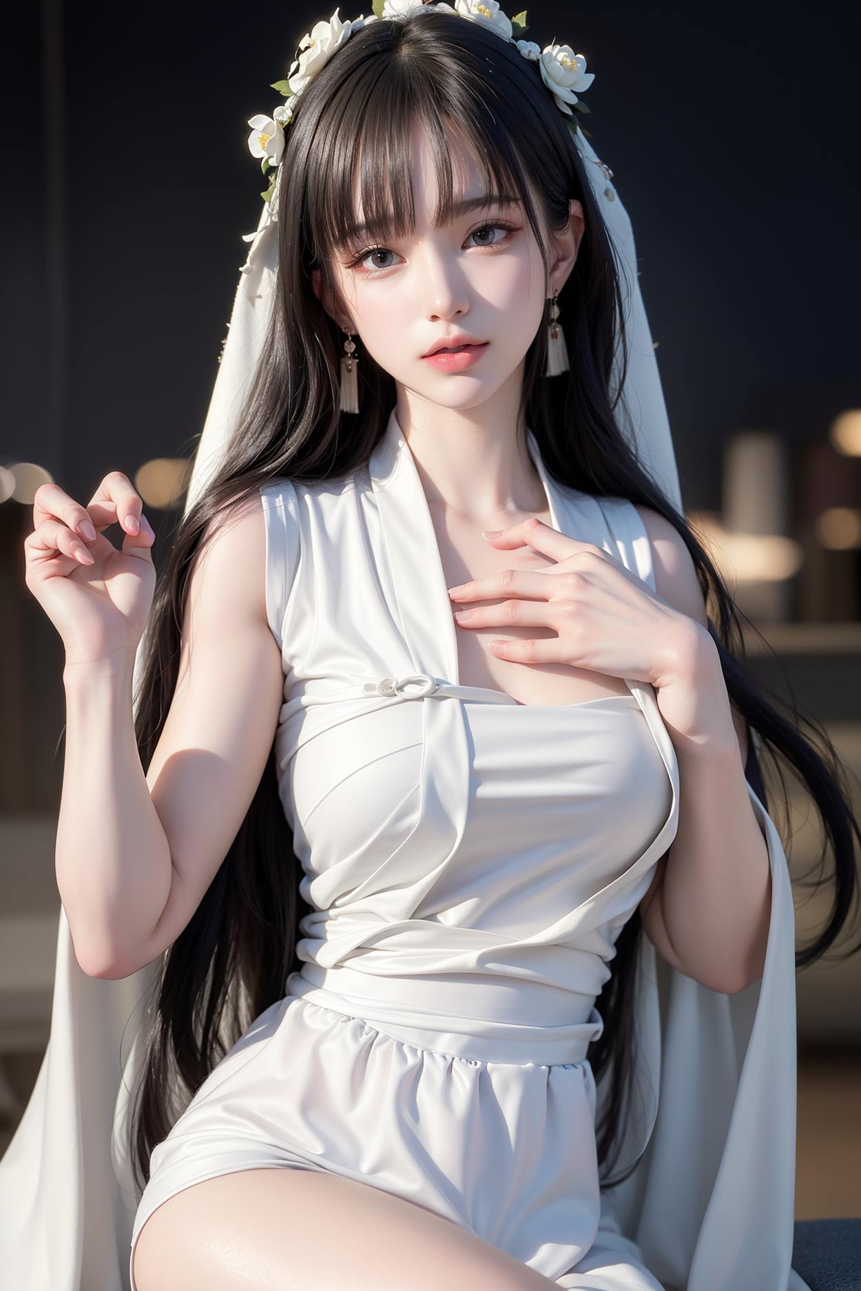 图片[63]-AI绘画 589 白衣小师妹 AI 古典 美女[147P] – 速更版-美库